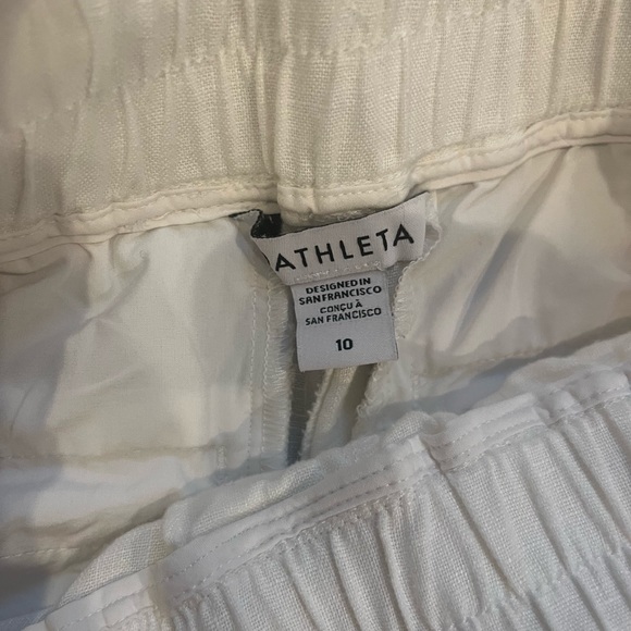 Athleta Cabo Linen Wide Leg Pant Size 10 - Picture 11 of 12